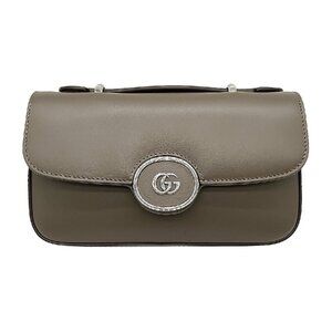 GUCCI Double GG Shoulder Bag Brown